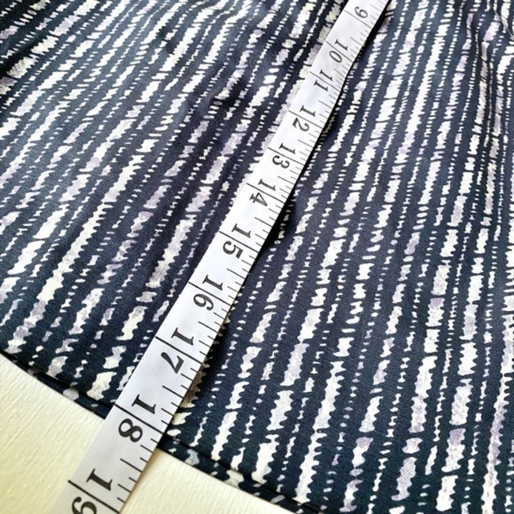 Loft Linen Blend Lightweight Lavender, Navy and White Mini Skirt - Picture 9 of 9